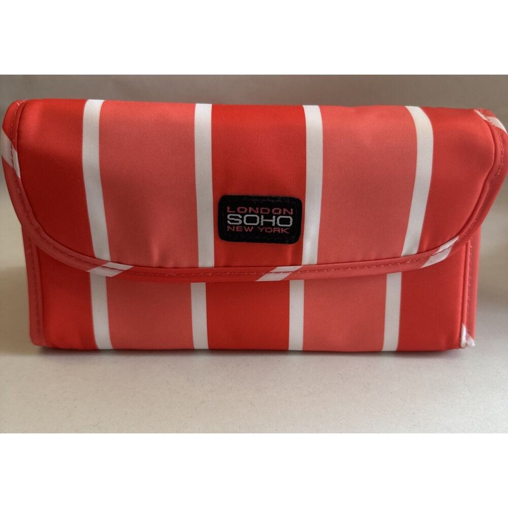 London SoHo New York Jewelry Makeup Travel Case Organizer Pink Mirror